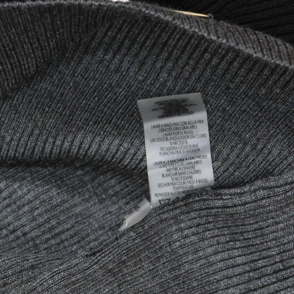 NWT Calvin Klein Plus Size Ribbed Turtleneck Sweater W2VSD700 3X Gray Black - Picture 5 of 7